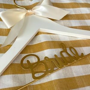 Gorgeous Bride White and Gold Hanger